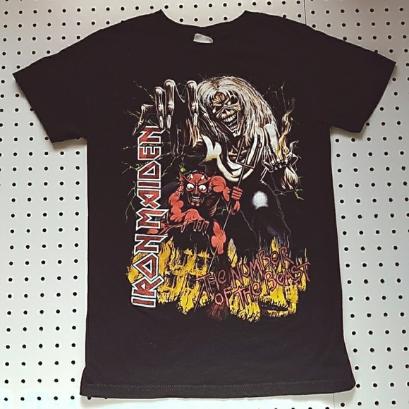 Tops - Iron Maiden Band Tee, Size Small